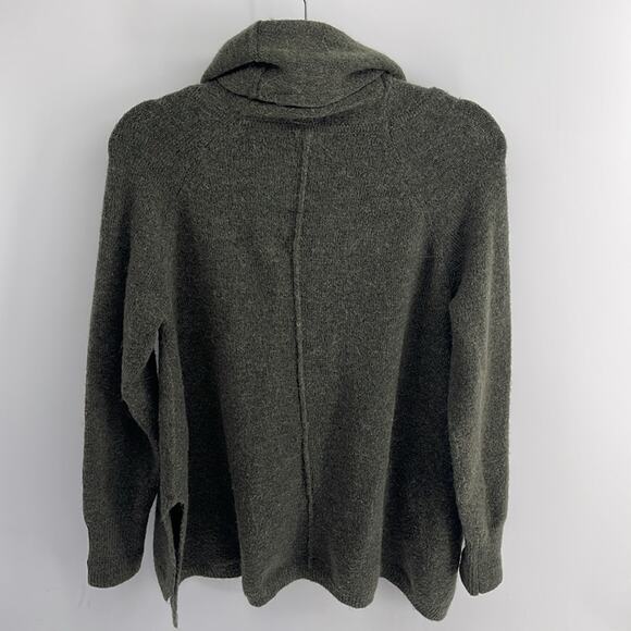 For Thee polyester alpaca blend cowl neck hi low hem knit pullover sweater sz L - Picture 6 of 7